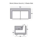 MORRIS Καναπές 2Θέσιος Σαλονιού - Καθιστικού, Ύφασμα Teddy Άσπρο 160x84x76cm - Image 3