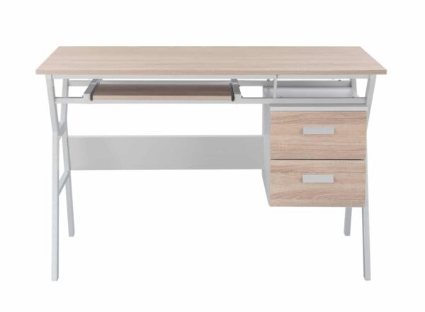 ΓΡΑΦΕΙΟ VITINO HM2130.01 ΜΕΛΑΜΙΝΗ-ΜΕΤΑΛΛΟ ΣΕ SONAMA-ΛΕΥΚΟ 120X60X76εκ. - Image 3