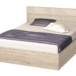 Κρεβάτι ξύλινο διπλό High Σόνομα/Κρεμ γυαλιστερό, 160/200, 204/90/164 εκ., Genomax