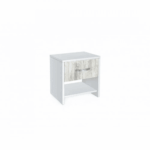 Σετ Κρεβατοκάμαρας 4 τεμαχίων Verona High με Ορθοπεδικό στρώμα 160x200 εκ., Λευκό με Crystal, 204x90x164 εκ., κωδ. 1219922210, Genomax - Image 3