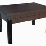 Τραπέζι κουζίνας ξύλινο Sezam  Wegke/ Μαύρο, 60-120/90/52 εκ., Genomax