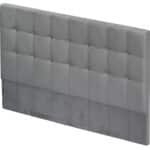 Κεφαλάρι κρεβατιού επενδυμένο με ύφασμα για κρεβάτι με πλάτος από 82 έως 180 εκ., Γκρι, Catleya