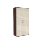 Ντουλάπα Δίφυλλη, AVA 20 Βέγγε/Κρεμ γυαλιστερό 78x185x50, Genomax