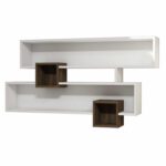 ΡΑΦΙΕΡΑ ΤΟΙΧΟΥ FREYA ΑΠΟ ΜΕΛΑΜΙΝΗ ΣΕ ΛΕΥΚΟ ΚΑΙ ΚΑΡΥΔΙ ΧΡΩΜΑ HM8991.01 120x22x77 εκ. - Image 2