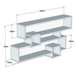 ΡΑΦΙΕΡΑ ΤΟΙΧΟΥ FREYA ΑΠΟ ΜΕΛΑΜΙΝΗ ΣΕ ΛΕΥΚΟ ΚΑΙ ΚΑΡΥΔΙ ΧΡΩΜΑ HM8991.01 120x22x77 εκ. - Image 3