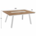 ΣΕΤ ΤΡΑΠΕΖΑΡΙΑ 7ΤΜΧ ΜΕ ΤΡΑΠΕΖΙ POLYWOOD 200X94 & ΠΟΛΥΘΡΟΝΕΣ ΛΕΥΚΕΣ HM11423 - Image 2