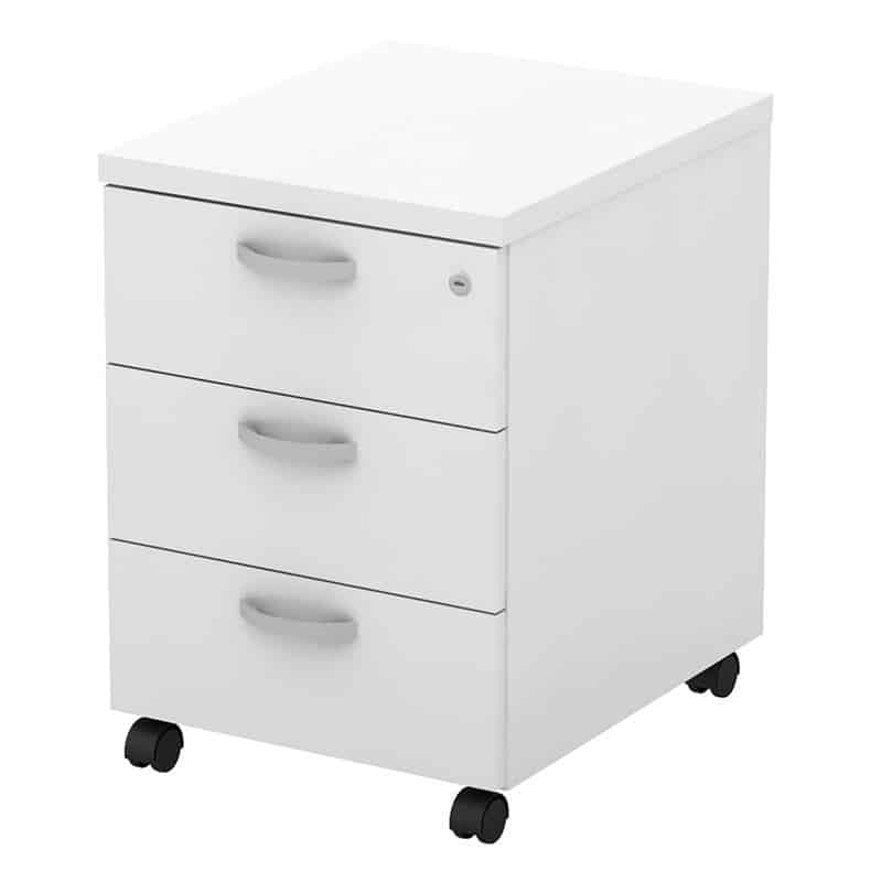 ΣΥΡΤΑΡΙΕΡΑ Τροχήλατη με 3 συρτάρια ΣΥΡΤΑΡΙΕΡΑ Τροχήλατη με 3 συρτάρια, Απόχρωση Άσπρο 40x48x56cm - Image 1