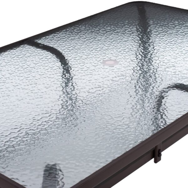 ΤΡΑΠΕΖΙ BRUNO 150X90Χ75Υεκ. ΜΕΤΑΛΛΙΚΟ ΟΡΘΟΓΩΝΙΟ ΚΑΦΕ ΜΕ ΤΡΥΠΑ ΟΜΠΡΕΛΑΣ Φ38 HM5145.12 - Image 6