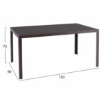 ΣΕΤ ΤΡΑΠΕΖΑΡΙΑΣ 7 ΤΜΧ ΤΡΑΠΕΖΙ ΚΑΦΕ 150X90 ΚΑΙ ΠΟΛΥΘΡΟΝΑ ΠΤΥΣ/ΝΗ ΚΑΦΕ HM11531.02 - Image 2
