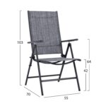 ΣΕΤ ΤΡΑΠΕΖΑΡΙΑ ΤΡΑΠΕΖΙ ΜΕ ΟΜΠΡΕΛΑ ΜΟΚΑ & ΠΟΛΥΘΡΟΝΕΣ TEXTILINE & 7ΘΕΣΕΩΝ ΓΚΡΙ HM11483 - Image 6