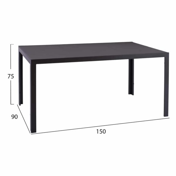 ΣΕΤ ΤΡΑΠΕΖΑΡΙΑΣ 7 ΤΜΧ ΤΡΑΠΕΖΙ ΓΚΡΙ 150X90 ΚΑΙ ΠΟΛΥΘΡΟΝΑ TEXTLINE ΓΚΡΙ HM11520.01 - Image 2