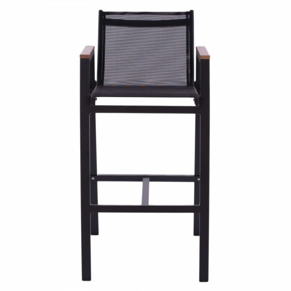ΣΚΑΜΠΟ ΜΠΑΡ ΑΛΟΥΜΙΝΙΟΥ ΑΝΘΡΑΚΙ ΜΕ POLYWOOD 52 x 58 x 108 εκ. HM5790.02 - Image 3
