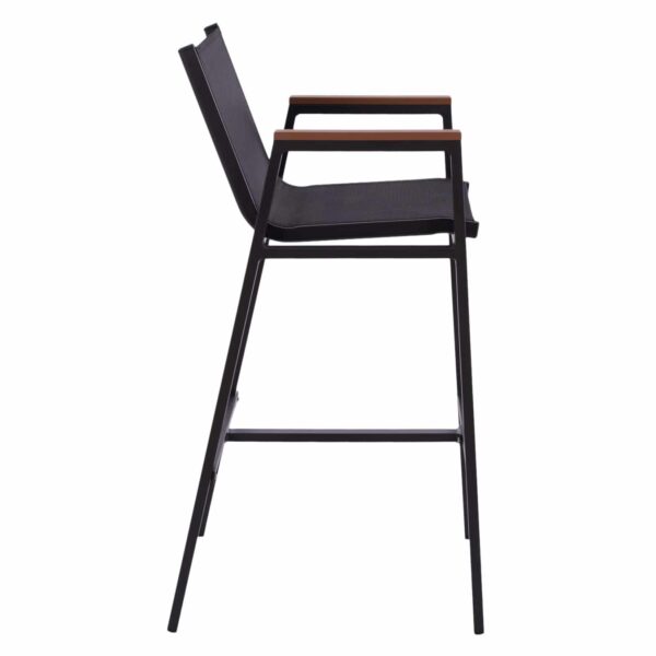 ΣΚΑΜΠΟ ΜΠΑΡ ΑΛΟΥΜΙΝΙΟΥ ΑΝΘΡΑΚΙ ΜΕ POLYWOOD 52 x 58 x 108 εκ. HM5790.02 - Image 4