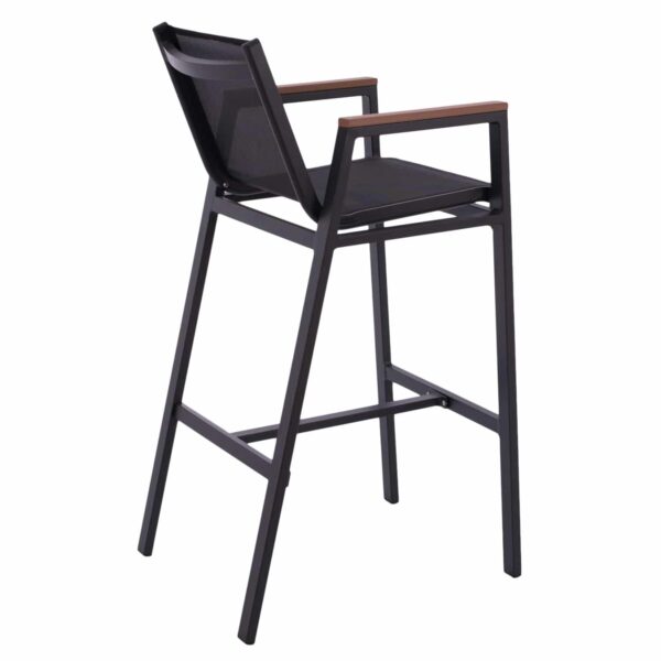 ΣΚΑΜΠΟ ΜΠΑΡ ΑΛΟΥΜΙΝΙΟΥ ΑΝΘΡΑΚΙ ΜΕ POLYWOOD 52 x 58 x 108 εκ. HM5790.02 - Image 5