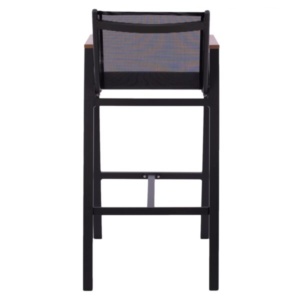 ΣΚΑΜΠΟ ΜΠΑΡ ΑΛΟΥΜΙΝΙΟΥ ΑΝΘΡΑΚΙ ΜΕ POLYWOOD 52 x 58 x 108 εκ. HM5790.02 - Image 6