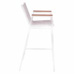 ΣΚΑΜΠΟ ΜΠΑΡ ΑΛΟΥΜΙΝΙΟΥ ΛΕΥΚΟ ΜΕ POLYWOOD 52 x 58 x 108 εκ. HM5790.01 - Image 4