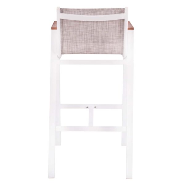 ΣΚΑΜΠΟ ΜΠΑΡ ΑΛΟΥΜΙΝΙΟΥ ΛΕΥΚΟ ΜΕ POLYWOOD 52 x 58 x 108 εκ. HM5790.01 - Image 5