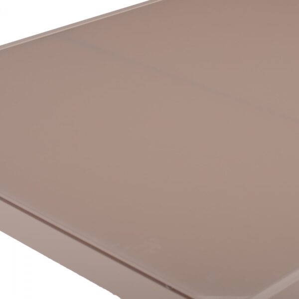 ΤΡΑΠΕΖΙ ΜΕΤΑΛΛΙΚΟ OFER ΟΡΘΟΓΩΝΙΟ ΚΑΠΟΥΤΣΙΝΟ ΜΕ ΓΥΑΛΙ ΚΑΠΟΥΤΣΙΝΟ 150X90Χ75Υεκ. HM5767.04 - Image 5