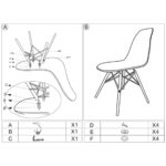 ART Wood Καρέκλα Τραπεζαρίας - Κουζίνας, Πόδια Οξιά, Κάθισμα PP Άσπρο - 1 Step K/D - Pro 46x53x81cm - Image 6