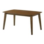 DOM Τραπέζι Τραπεζαρίας, Mdf Απόχρωση Καρυδί 150x90x75cm - Image 2