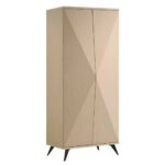 CRONOS  Ντουλάπα Δίφυλλη, Απόχρωση Φυσικό 80x60x195cm - Image 2