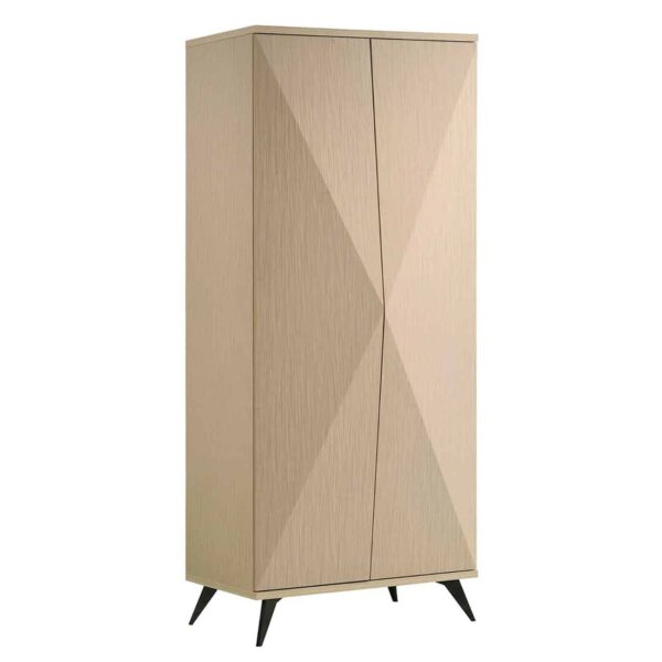 CRONOS  Ντουλάπα Δίφυλλη, Απόχρωση Φυσικό 80x60x195cm - Image 2