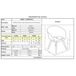 PARIS Πολυθρόνα Bistro Αλουμίνιο Καρυδί, Wicker Άσπρο - Μαύρο, Στοιβαζόμενη 57x59x84cm - Image 3