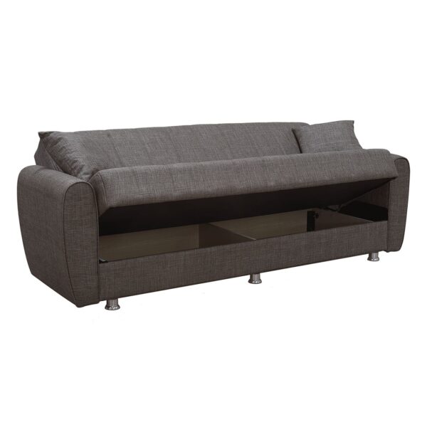 SYDNEY Καναπές - Κρεβάτι με Αποθηκευτικό Χώρο, 3Θέσιος Ύφασμα Καφέ Sofa:210x80x75 Bed:180x100cm - Image 4
