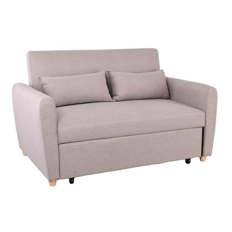 MOTTO Καναπές - Κρεβάτι Σαλονιού - Καθιστικού MOTTO Καναπές - Κρεβάτι Σαλονιού - Καθιστικού, Ύφασμα Cappuccino 140x86x86 / Κρεβ.118x189x45cm - Image 1