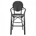ΣΚΑΜΠΟ ΑΛΟΥΜΙΝΙΟΥ BAMBOO LOOK ΜΕ WICKER ΜΑΥΡΟ ΛΕΥΚΟ HM5794.02 56x60x126 εκ. - Image 3