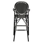 ΣΚΑΜΠΟ ΑΛΟΥΜΙΝΙΟΥ BAMBOO LOOK ΜΕ WICKER ΜΑΥΡΟ ΛΕΥΚΟ HM5794.02 56x60x126 εκ. - Image 6