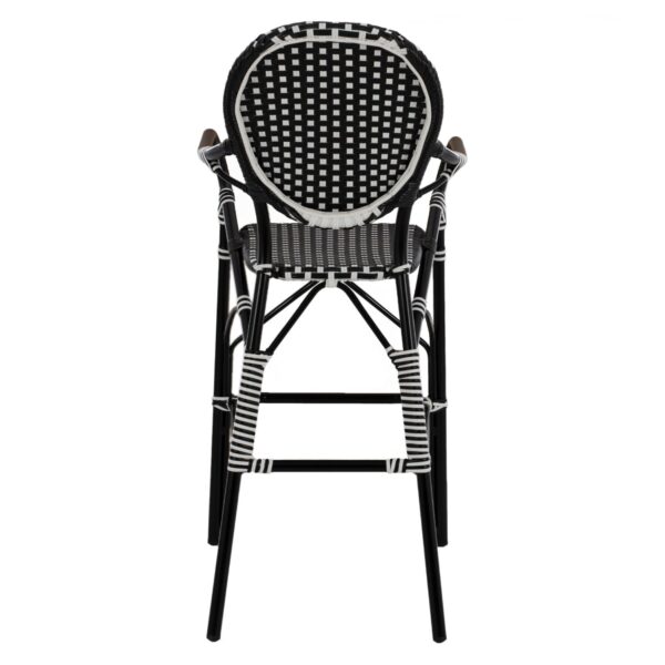 ΣΚΑΜΠΟ ΑΛΟΥΜΙΝΙΟΥ BAMBOO LOOK ΜΕ WICKER ΜΑΥΡΟ ΛΕΥΚΟ HM5794.02 56x60x126 εκ. - Image 6