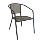 FONTANA πολυθρόνα dining Αλουμίνιο Ανθρακί 57x56x77cm - Image 2