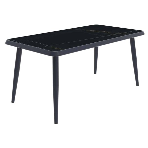 JARDIN Τραπέζι Dining Κήπου-Βεράντας ALU Ανθρακί, Επιφάνεια Μαύρο HPL 180x90x75cm - Image 2