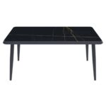 JARDIN Τραπέζι Dining Κήπου-Βεράντας ALU Ανθρακί, Επιφάνεια Μαύρο HPL 180x90x75cm - Image 3