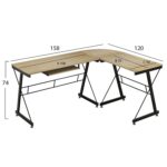 ΓΩΝΙΑΚΟ ΓΡΑΦΕΙΟ SONAMA ΕΠΙΦΑΝΕΙΑ ΜΕ ΜΕΤΑΛΛΙΚΟ ΣΚΕΛΕΤΟ HM2127.01 158Χ120Χ74εκ. - Image 2