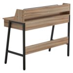 ΓΡΑΦΕΙΟ OLIVIER HM2129.02 ΜΕΛΑΜΙΝΗ ΣΕ ΚΑΡΥΔΙ-ΜΑΥΡΟ-ΜΑΥΡΟΣ ΜΕΤΑΛΛΙΚΟΣ ΣΚΕΛΕΤΟΣ 104x48x89Υεκ - Image 4