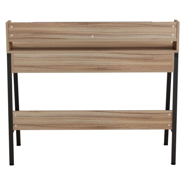 ΓΡΑΦΕΙΟ OLIVIER HM2129.02 ΜΕΛΑΜΙΝΗ ΣΕ ΚΑΡΥΔΙ-ΜΑΥΡΟ-ΜΑΥΡΟΣ ΜΕΤΑΛΛΙΚΟΣ ΣΚΕΛΕΤΟΣ 104x48x89Υεκ - Image 5