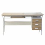 ΓΡΑΦΕΙΟ ΜΕ ΜΕΤΑΛΛΙΚΟ ΣΚΕΛΕΤΟ HM2132.01 SONAMA ΛΕΥΚΟ 150X60X76Υ εκ. - Image 2