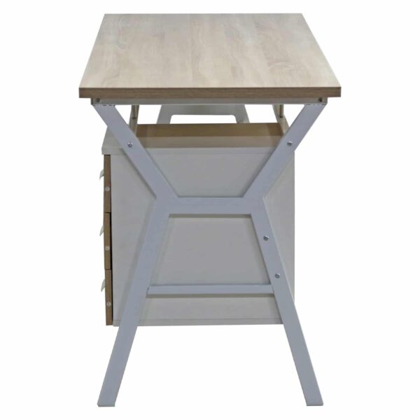 ΓΡΑΦΕΙΟ ΜΕ ΜΕΤΑΛΛΙΚΟ ΣΚΕΛΕΤΟ HM2132.01 SONAMA ΛΕΥΚΟ 150X60X76Υ εκ. - Image 3