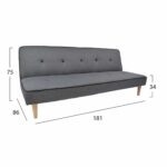 ΚΑΝΑΠΕΣ ΚΡΕΒΑΤΙ BELMONT ΓΚΡΙ HM3026.02 181x86x75Υεκ. - Image 2