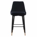 ΣΚΑΜΠΟ ΜΠΑΡ SERENITY HM8519.04 ΒΕΛΟΥΔΟ ΜΑΥΡΟ ΜΕ ΜΕΤΑΛΛΙΚΟ ΣΚΕΛΕΤΟ 53x48x110 εκ. - Image 3
