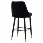 ΣΚΑΜΠΟ ΜΠΑΡ SERENITY HM8519.04 ΒΕΛΟΥΔΟ ΜΑΥΡΟ ΜΕ ΜΕΤΑΛΛΙΚΟ ΣΚΕΛΕΤΟ 53x48x110 εκ. - Image 5
