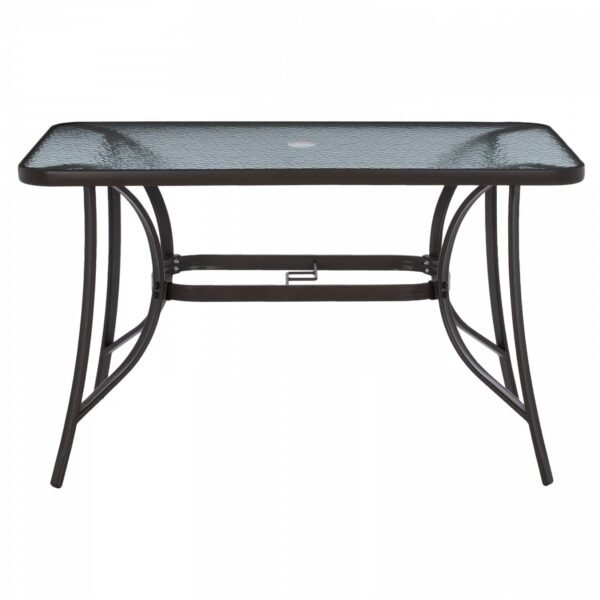 ΤΡΑΠΕΖΙ BRAVO ΜΕΤΑΛΛΙΚΟ ΚΑΦΕ ΓΥΑΛ.ΕΠΙΦΑΝΕΙΑ ΜΕ ΤΡΥΠΑ ΟΜΠΡΕΛΑΣ 120Χ70Χ72Υεκ.HM5021.12 - Image 4