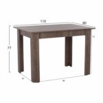 ΤΡΑΠΕΖΙ ΚΟΥΖΙΝΑΣ HM2428.05, 110x80x77Υεκ., SONOMA OAK TRUFFLE - Image 2