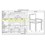 BRIO Πολυθρόνα-Pro Στοιβαζόμενη, Μέταλλο Βαφή Sandy Green 5635C 57x58x84cm - Image 3