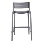 SERENA Σκαμπό Bar PP - UV Ανθρακί, Στοιβαζόμενο Ύψος Καθίσματος 65cm 50x50x65/90cm - Image 4