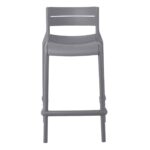 SERENA Σκαμπό Bar PP - UV Ανθρακί, Στοιβαζόμενο Ύψος Καθίσματος 65cm 50x50x65/90cm - Image 5