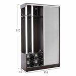 ΕΠΙΠΛΟ ΕΙΣΟΔΟΥ ΜΕ ΣΥΡΟΜΕΝΗ ΝΤΟΥΛΑΠΑ Κ ΚΑΘΡΕΦΤΗ DULCE WENGE HM2424.02 118X45X210Yεκ. - Image 2