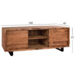 ΕΠΙΠΛΟ TV HM8185.11 NICOLE ΑΠΟ ΜΑΣΙΦ ΞΥΛΟ ΑΚΑΚΙΑΣ ΦΥΣΙΚΟ 160x45x57Υεκ. - Image 2